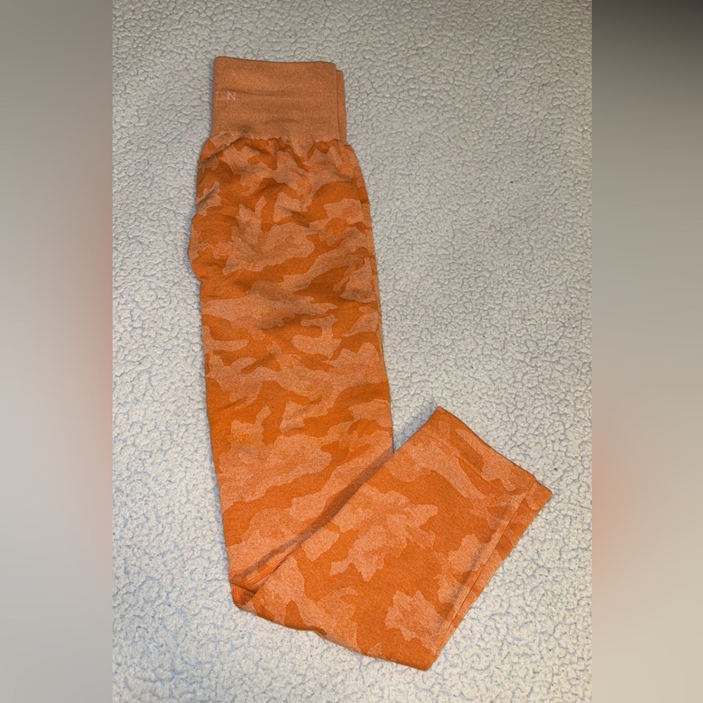NVGTN Orange Camo Leggings